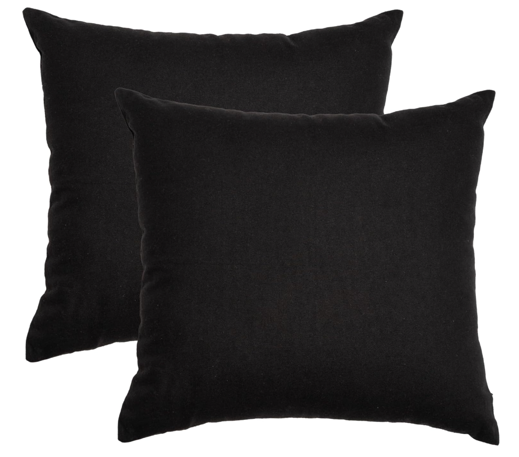 2 Pcs Black Pillowcases 23"x24" inch