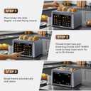 Mecity 4 Slice Toaster Wide Slot, Auto Lift Keep Warm Smart Toaster with Touch Screen, Dual Control Panel, Defrost, Auto Shut Off Digital Toasters for Bagel Muffin Waffle Gluten Free Breads1700W 120V