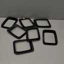 Grille Inserts Grill Cover Compatible with Jeep Compass 2017-2021 Front Grill Cover Rings Frame Trims Kit 7PC (Glossy Black)
