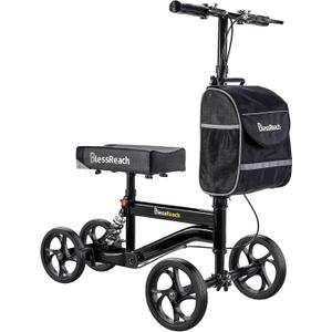 BlessReach Economy Knee Scooter, Steerable Knee Walker, Foldable Knee Scooters for Foot Injuries Adult Best Crutches AlternativeKnee Scooter for Adults.(Blacks)