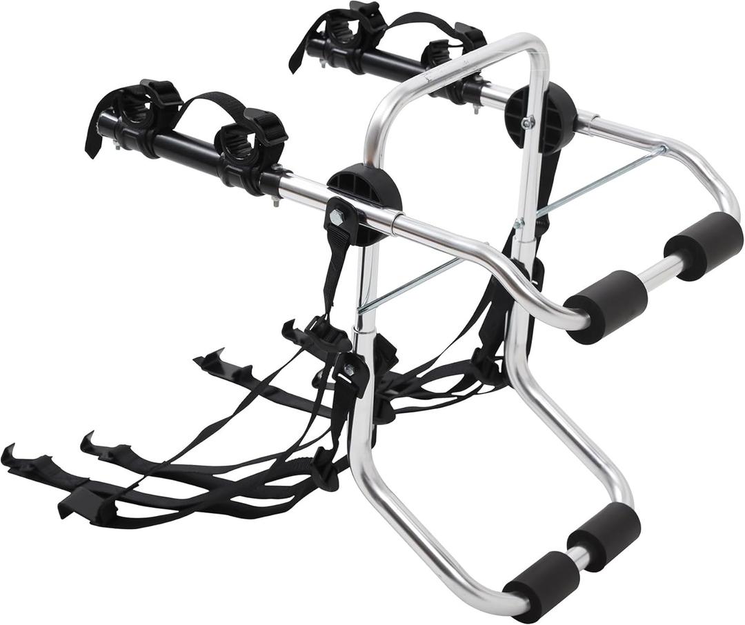 Young Aluminum 2-Bike Rack Trunk Mount, Hightweight for 2 Bicycles Up to 70 lbs Load