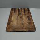 Walnut Wood Cutting Board, End Grain Wooden Cutting Boards for Kitchen, Chopping Block with Deep Juice Groove & Handles, Gift Box, 16.5"x11.6"x0.8"