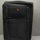 SWISSGEAR Sion Softside Expandable Spinner Luggage Durable Lightweight Travel Suitcase, Black, Checked-Large 29-Inch