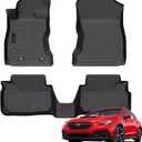 Auxko All Weather Floor Mats Fit for Subaru WRX 2022-2024 2025 TPE Rubber Liners WRX Accessories Set All Season Guard Odorless Anti-Slip Floor Mats