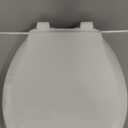 Toilet Seat Round Soft Close16.5'', Toilet Lid Slow Close Quiet No Slam, Easy Installation & ReleaseSafe PP Material Easy Clean, Comfortable Ergonomic Design, 2 Years Support, White Plastic