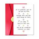 2 x Pstyteos Heartfelt Mother's Day Card for Mom Stepmom, Sweet Appreciation Greeting Card from Daughter Son with Red Envelope and Sticker