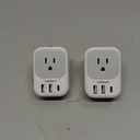 UK Adapters for Travel 2 Pack, TESSAN Type G US to UK Plug Adapter with 4 Outlets 3 USB Charger(1 USB C Port), Power Adaptor for USA to Ireland Scotland Dubai Hong Kong England British Kenya London