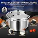8QT Stainless Steel Pressure Cooker, Heavy Duty Food Grade 304 Pressure Canner with Safety Valve & Heat-Resistant Handle, Compatible with All Stovetops for Home Cooking & Canning