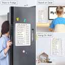 Chore Chart for Kids Dry Erase Chore Board ADHD Tools for Kids to Do List Checklist Task Board Routine Chart Planning Board for Fridge with 10 Sliders and Magnetic Marker, White and Rainbow, 2 Pack