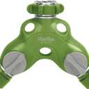 Martha Stewart MTS-TA2M 2-Way Metal Body Heavy-Duty Garden Hose Tap Adapter Faucet Y-Splitter