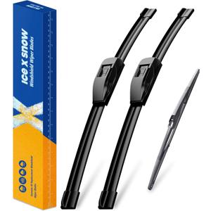 3 Wipers 26"/18"/14" Windshield Wiper Blades Replacement for Jeep Cherokee 2021-2014 Automotive Replacement Windshield Wiper Blades,26"+18" Windshield Wipers with 14" Rear Wiper Blade Set