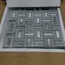 Crystal Diamond Mirror Mosaic Tile Brick Glass Mosaic Tile for Kitchen Backsplash Bathroom Wall (6 Sheets, Silver Brick Flat Mirror) (12 x 12 Inch)