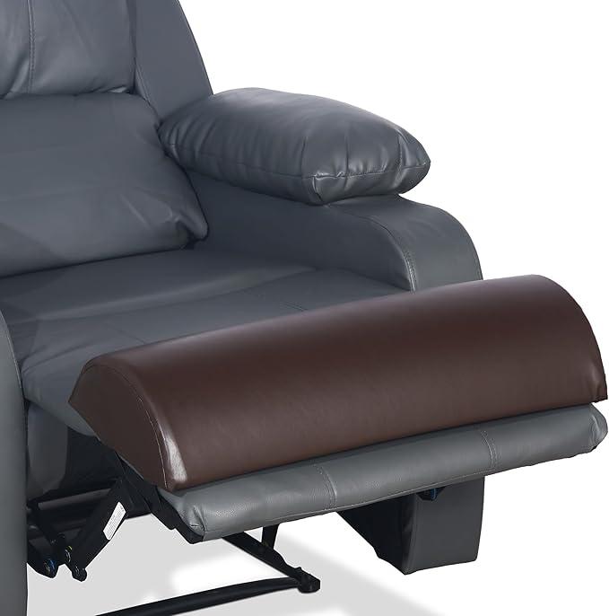 Leather Recliner Leg Rest Cushion, Bolster Foot Pillow for Legs, Recliner Foot Pillow, Multipurpose Half Moon Leg Pillow & Back Lumbar Support Cushion for Bed, Chair, Sofa