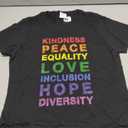 Kindness Peace Equality Rainbow Flag for Pride Month T-Shirt, Medium