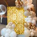 24 Pcs Gold Shimmer Wall Backdrop - 4x6 FT Gold Sequin Wall for Graduation, Anniversary & Engagement Decor