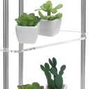 MyGift 3 Tier Acrylic Corner Shelf, Tiered Decorative Tabletop Organizer for Makeup or Cosmetic Storage, Bathroom or Office Triangle Corner Display Rack Storage Shelf (Small)