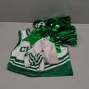 Unittype 4 Pieces Girls Cheerleader Costumes Outfit Cheer Uniform Halloween Dress for Party Birthday (8-9 Y, Green)
