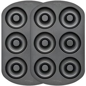 Wilton Gold Premium Non-Stick Warp-Resistant Bakeware, Made without PFAs, Donut Pan Set, 1Piece, Packaging May Vary