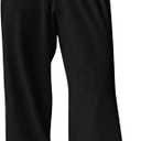 RoseSeek Women's Drawstring Waist Straight Streetwear Long Wide Leg Pants Casual Loose Baggy Workout Long Fall Sweatpants (Black, S)