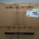 Extra Wide Baby Gate Fits 30-63 Inch Wide Opening, Toddler Pet Gate for Stairs Doorways Hallways Indoor, Walk Thru Large Long Dog Gates Pressure Mounted Black