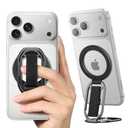 SUPERONE for MagSafe Phone Grip for MagSafe Kickstand Compatible with Mag Safe Finger Loop, 4-in-1 Phone Ring Holder Strap for Mag Safe iPhone 16/15/14/13/12 (Replacement Strap)