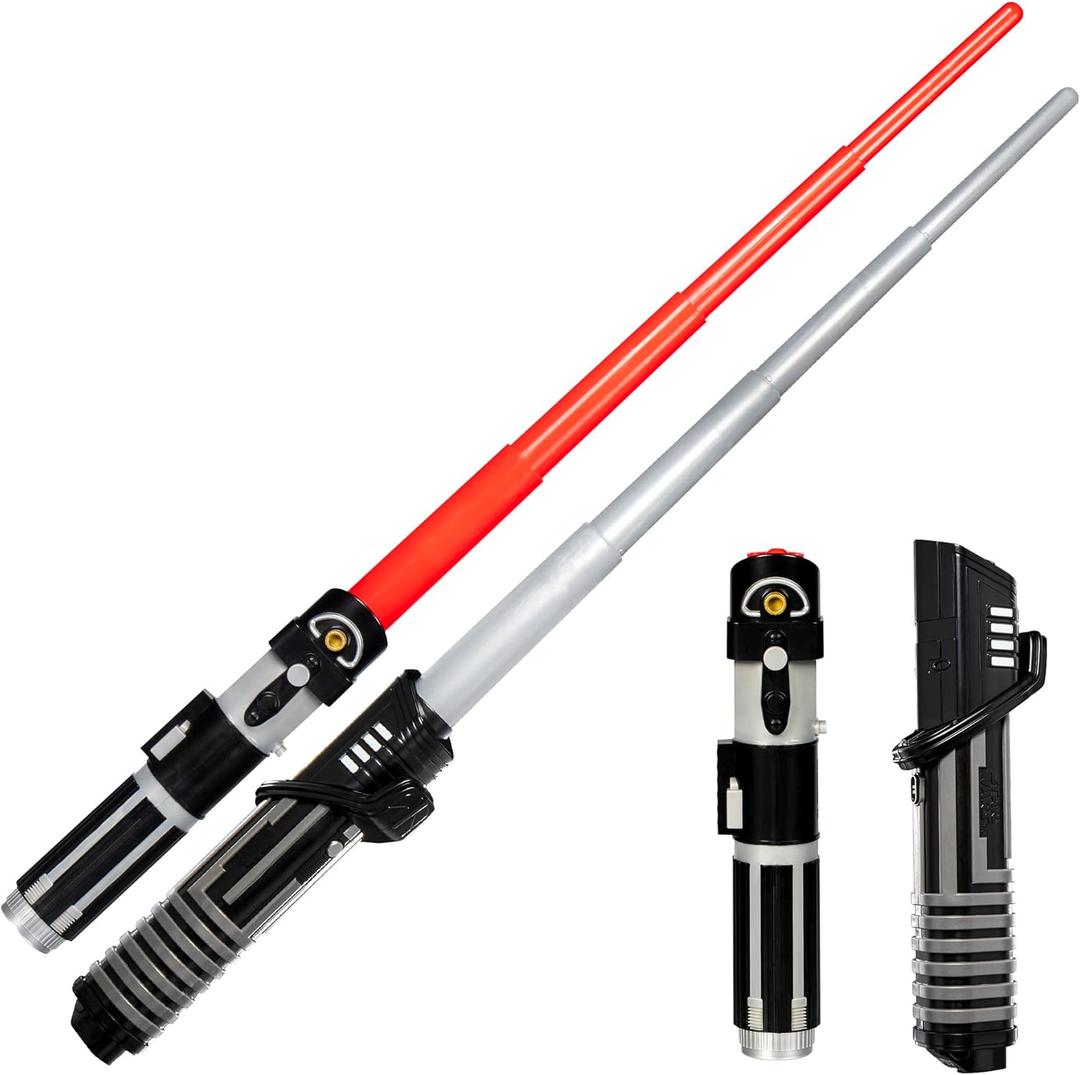 STAR WARS Non-Electronic Lightsabers Multipack, Darth Vader Lightsaber & The Mandalorian Darksaber, Toys for Boys & Girls Ages 4+