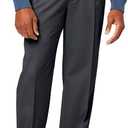 Dockers Mens Relaxed Fit Comfort Khaki Pants - Pleated (Gray, L)