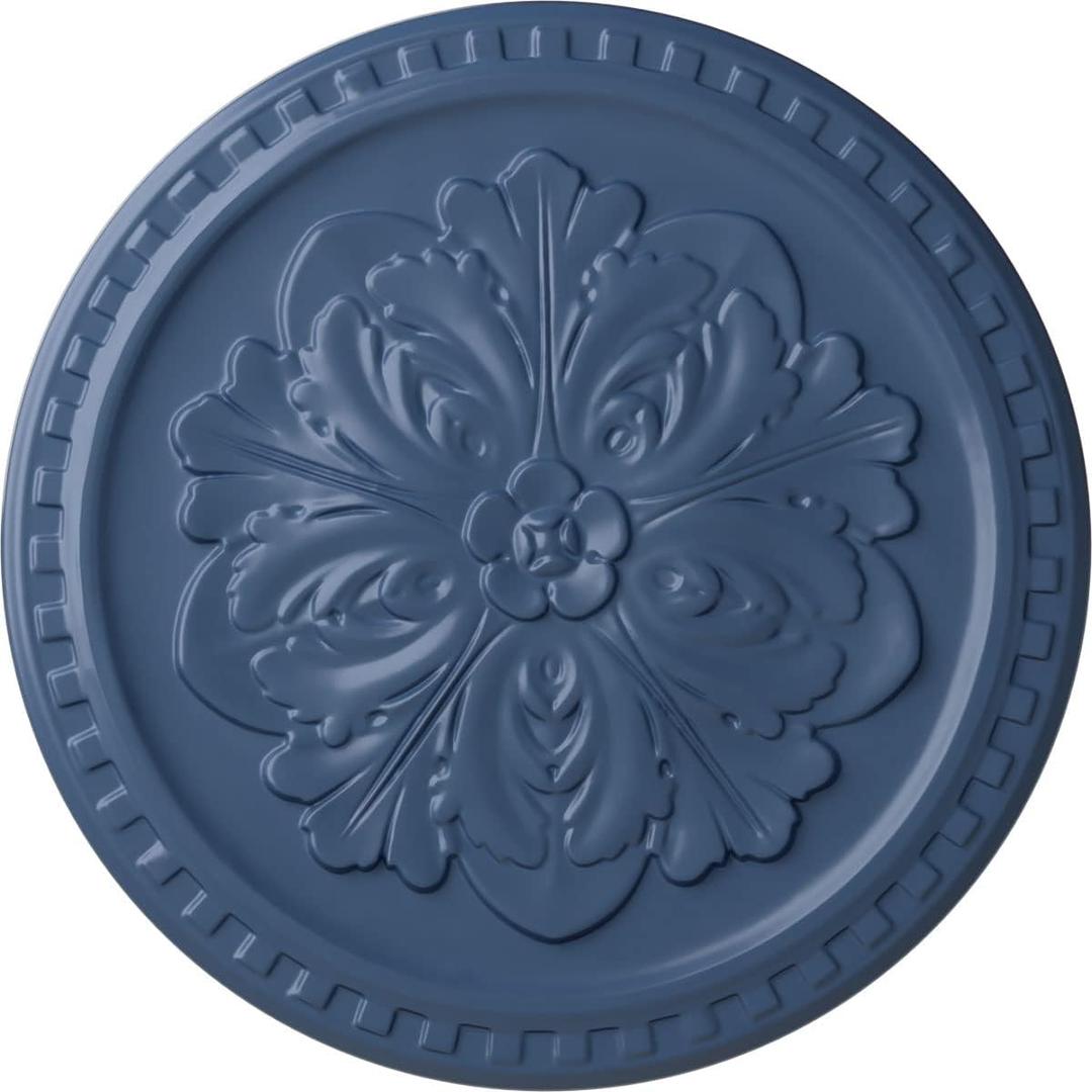Ekena Millwork CM16ERAMF 16 7/8"OD X 5/8"P Emeryville Ceiling Medallion, Americana (Americana (Flat Finish))