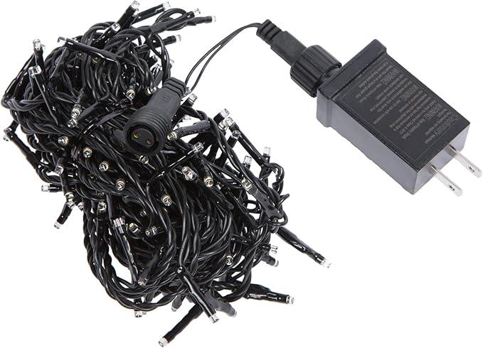Vickerman 144 LED Cluster Light Set, 24' Christmas Light Set, Black Wire