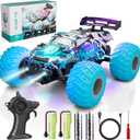 RC Cars,Remote Control Car RC Truck for Kids Boys Ages 4-7 8-12 Adults Toddler, Off Road Radio Controlled Toy with LED Lights,20KMH,40Mins,2.4Ghz (Graffiti Blue)
