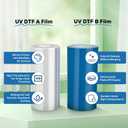 UV DTF AB Film Roll A3 11.8in×328ft | PET A&B Transfer Film for UV DTF Printers & Sticker Printing | High Transparency, Strong Adhesion, Waterproof, Scratch & Heat Resistant