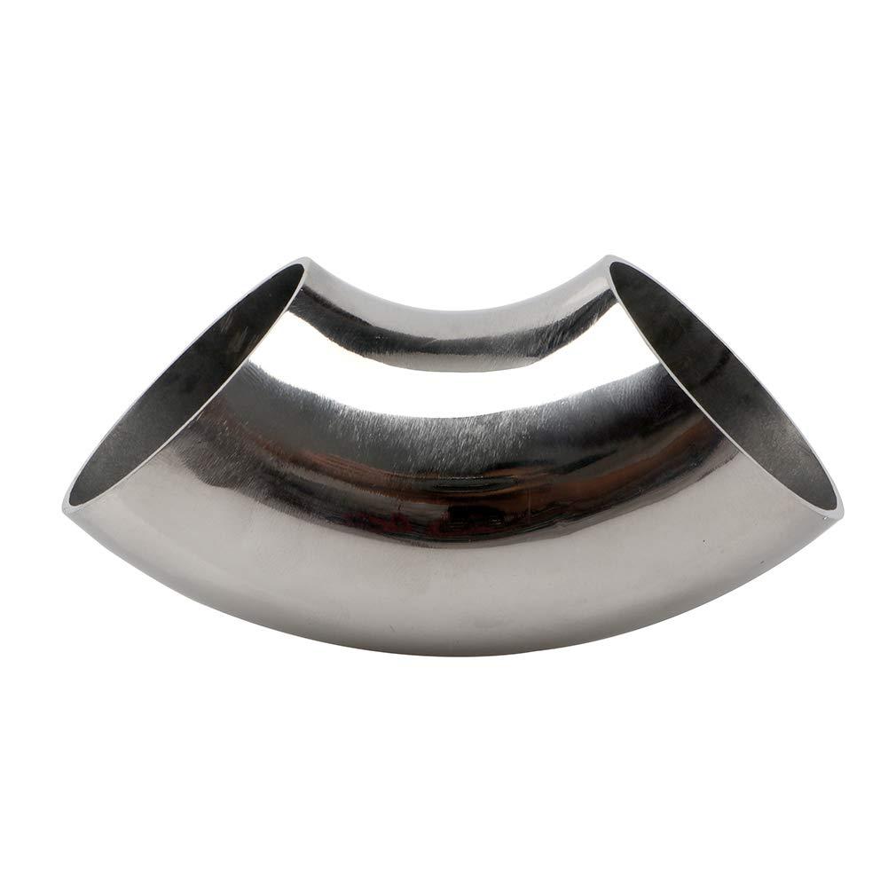 Stainless Steel Elbow 4" 90 Mandrel Bend Elbow-Thickness 16GA/.065" Wall - SS304 Stainless Elbow Exhaust Tubing for Car Modified Exhaust Elbow Pipe, Stair Handrail,etc (OD: 4")