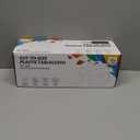 CXPSINC 54 Inch X 300 Feet Plastic Table Cover Roll Disposable Tablecloth with Slide Cutter for All Type/Shape Tables | Picnic, Party, Banquet, Birthdays, Weddings (Black & Gold Dot, 300 Feet)