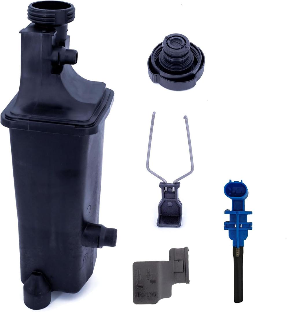 17137787039 Coolant Overflow Reservoir Tank for X3 X5 330xi 330i 330Ci 328i 328Ci 325i 325Xi 325Ci 323i 323Ci 320i M52 M54 E46 E83 Engine Expansion Bottle 1999-2010 with Cab & Sensor