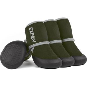 EXPAWLORER Waterproof Dog Shoes for Dogs, Dog Shoes for Cold Winter, Hiking Walking, Reflective Dog Booties for Outdoor Snow Rain Days, Anti-Slip Dog Boots & Paw Protectors (XXL)