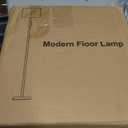Upgraded Dimmable Floor Lamp, Modern Floor Lamps for Living Room, Standing Lamp with Linen Shade, Tall Lamp for Bedroom Office Dining Room- Brown