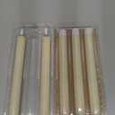 GenSwin Flameless Ivory Taper Candles Flickering with 10-Key Remote, Battery Operated Led Warm 3D Wick Light Window Candles Real Wax Pack of 6, Christmas Home Wedding Decor(0.78 X 9.64 Inch)