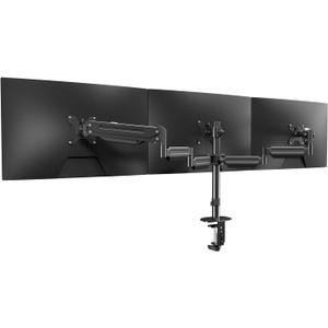 suptek Triple Monitor Mount for Most 17 to 32 inch Screens,Gas Springs Adjustment Triple Monitor Desk Mount Stand with Clamp & Grommet Kit,Black(MD8003)