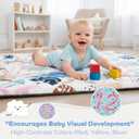 1.5" Thick Play Mat for Baby, 50x50 Play Mat Removable & Machine Washable Cover Softness Foam Play Mat, Easy-Clean Hygienic, Comfort Safety Kids Crawling (Tummy Time Leaves)