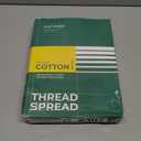 THREAD SPREAD 100% Organic Cotton Percale Flat Sheet Queen Size - 1 PC Flat Sheet, White - Crisp, Cool and Strong Bed Linen, Top Sheets for Hot Sleepers, Luxury Breathable GOTS Certified Sheets