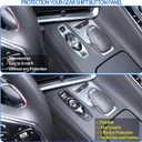 Gear Shift Panel Trim Cover Compatible with Chevrolet Corvette C8 2020-2025, ABS Center Console Shifter Panel P D Auto M Button Trim Frame (Carbon Fiber Pattern)