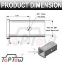 TOPTOW 64028HP Trailer Hitch Adapter 2-1/2" to 2" Hitch Reducer Sleeve Carbon Steel, 5/8 inch Pin & Clip Included