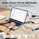Blue Light Blocking Smart AI Glasses Bluetooth 5.3 IP65 Voice Assistant Real-Time Translation for Driving Travel