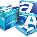 Double A Everyday Copy & Multipurpose Paper, Letter Size 8.5" x 11", Bright White, Smooth Finish for Inkjet & Laser Printers, AcidFree, HighQuality Color & Black/White Printing