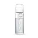 LifeStraw Go Series  BPA-Free Water Filter Bottle for Travel and Everyday use removes Bacteria, parasites and microplastics, Improves Taste, 22oz; Clear