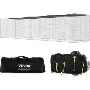 VEVORProfessional Softball Baseball Batting Hitting Training Net, Practice Portable Pitching Cage Net with Door & Carry Bag, Heavy Duty Enclosed PE Netting, (55inch, Black)