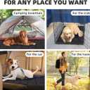 BDEUS Travel Dog Bed, Outdooor Camping Pet Mat, Portable Place Mat with Handle, Easy to Clean, Waterproof & Portable and Odor Resistant Pet Cooling Pad (Large 43" x 25", Black)