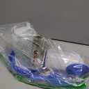 Top Filling Chick Feeder and Waterer Set with Scoop, 0.4Gal Chick Feeder and 0.4Gal Chick Waterer with 3 Heights Adjustable Legs for Chicks (Blue)