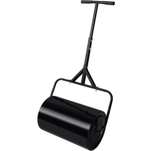 Threlaco Lawn Roller Push Tow Behind Yard Roller Water and Sand Filled Garden Drum Roller Sod Roller for Planting Seeding Garden Backyard Eliminating Turf Damage (10 Gallons)