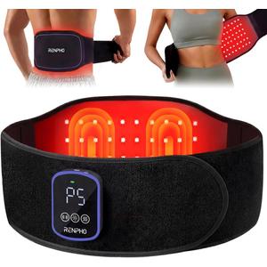 RENPHO Cordless Back Wrap Massager with Red light Therapy, Fathers Day Gifts Heating and Vibration, FSA Wearable Provides Lower Back Support Body Shoulder Heating Pad for Back Pain, Sweatproof TPU HSA